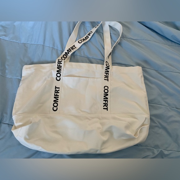 Comfrt White Tote Bag NWT - Picture 3 of 7